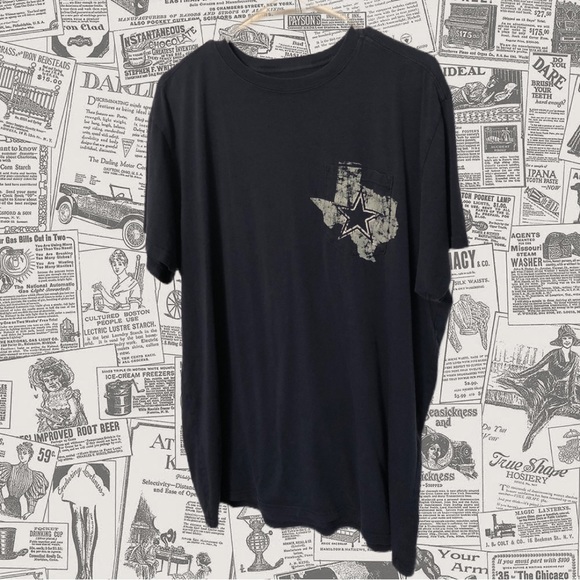 Blue Dallas Cowboys Authentic Pocket Graphic Tee, Size L - Picture 1 of 3